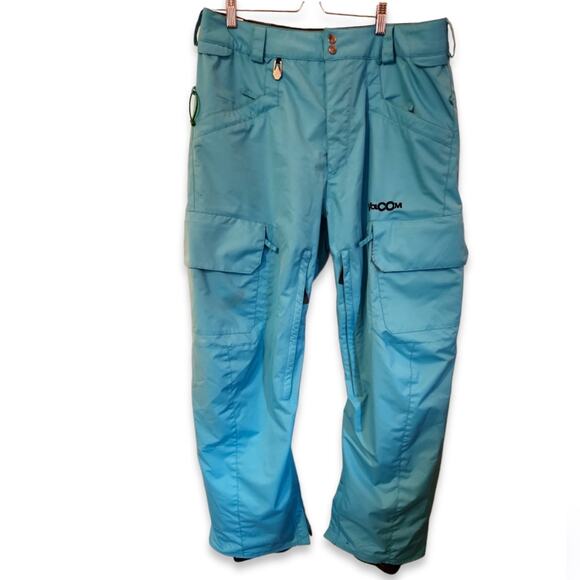 Volcom Nimbus Snowboarding Pants Women's Size Large Aqua Blue - Picture 1 of 14